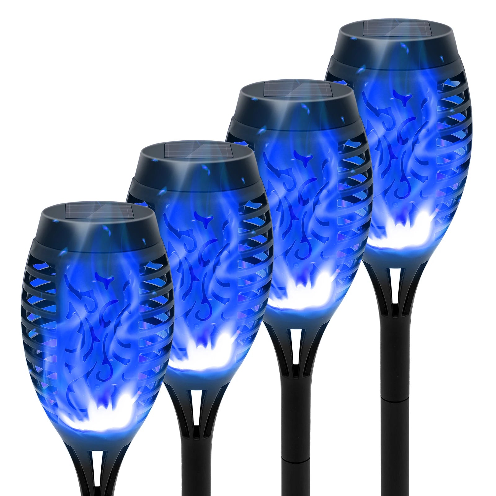 4/6/8/12 Solar Flame LED Torch Light