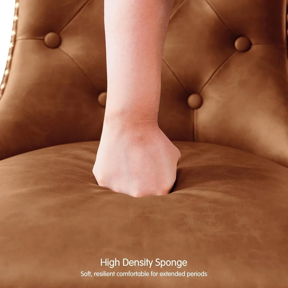 4, Faux Leather Parsons High-End Tufted