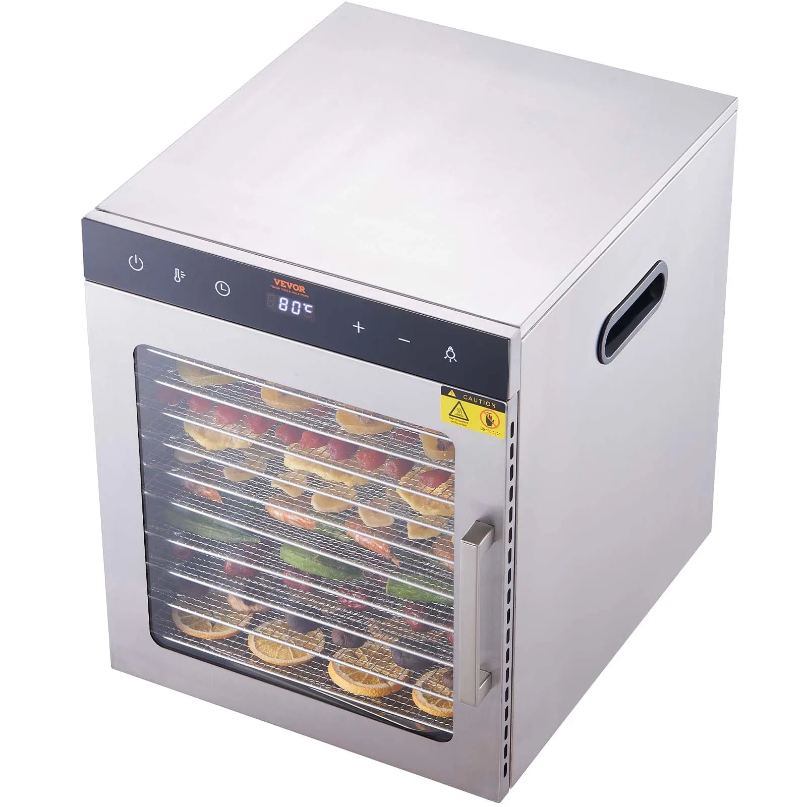 10 Tray Food Dehydrator Stainless 800W/1000W