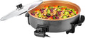 14' Large Electric Skillet with lid, Ceramic