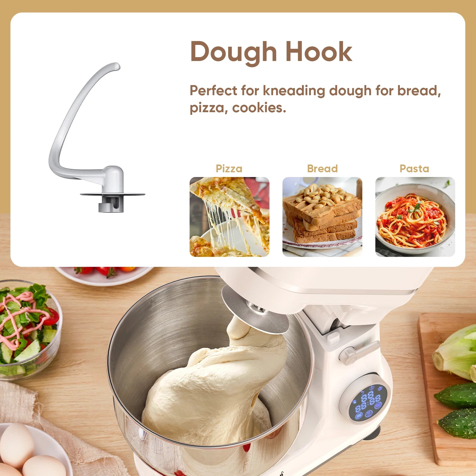 Food Stand Mixer, 1200W 11-Speeds DC Motor