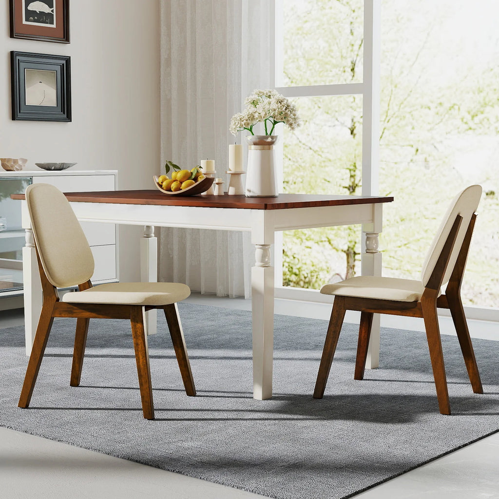 2 Modern Upholstered Backrest Seat