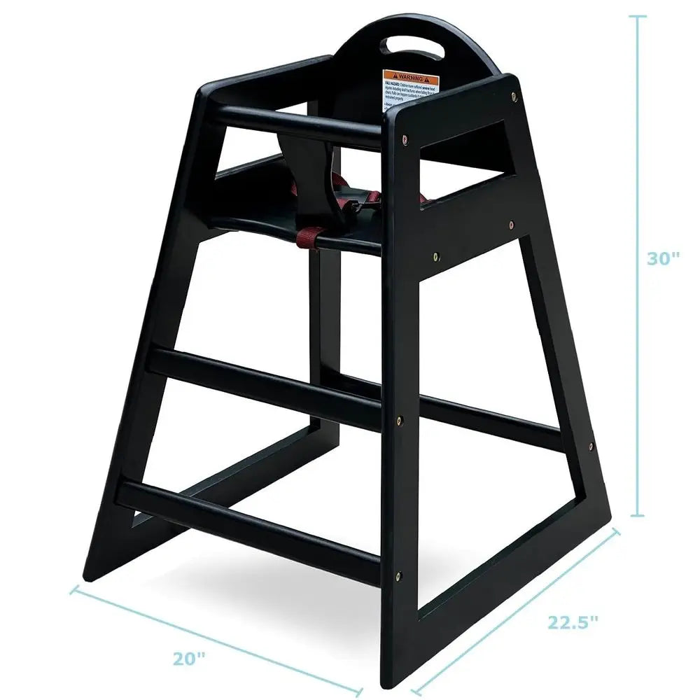 Restaurant-Style Wooden High Chair