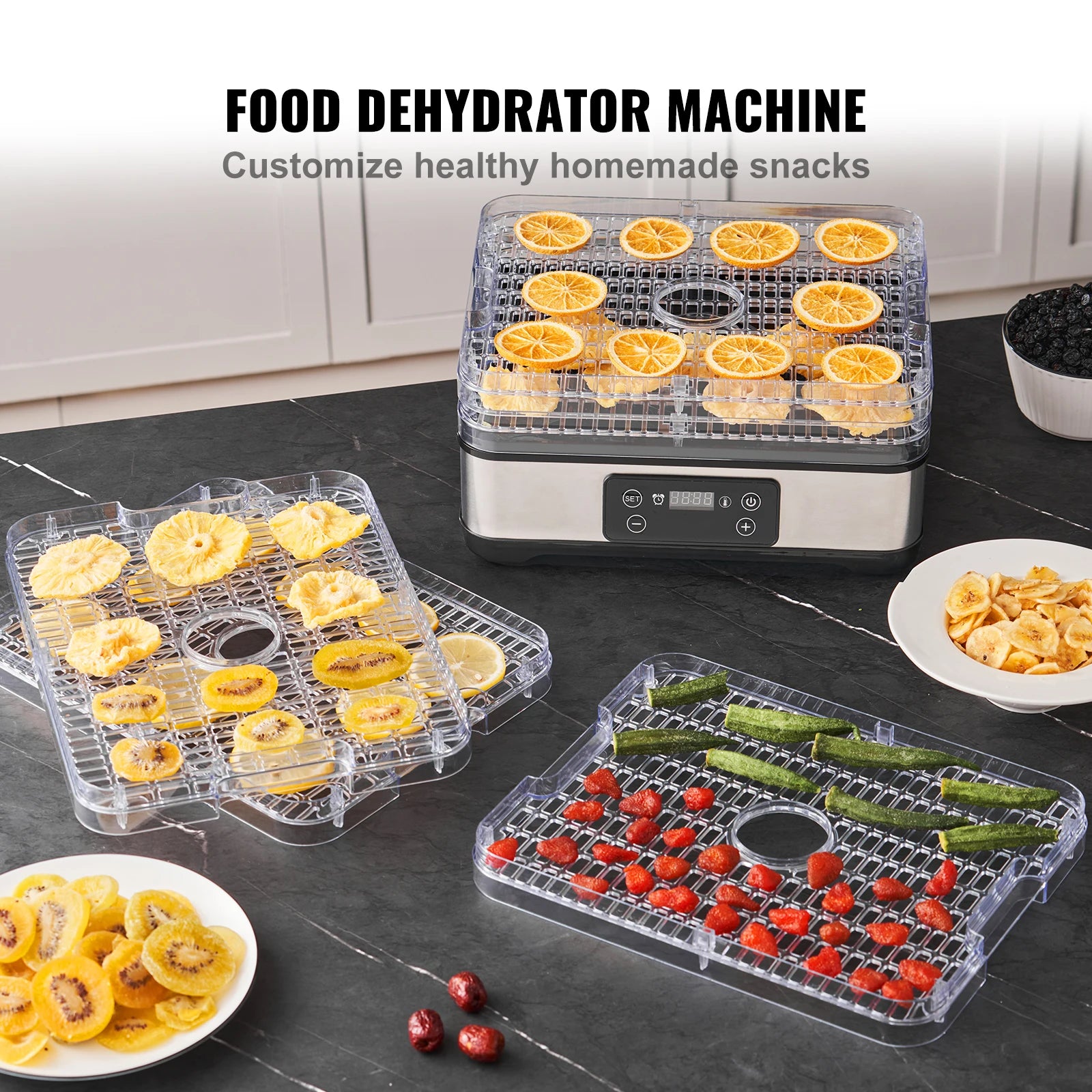 5 Tray Food Dehydrator 300W Stainless