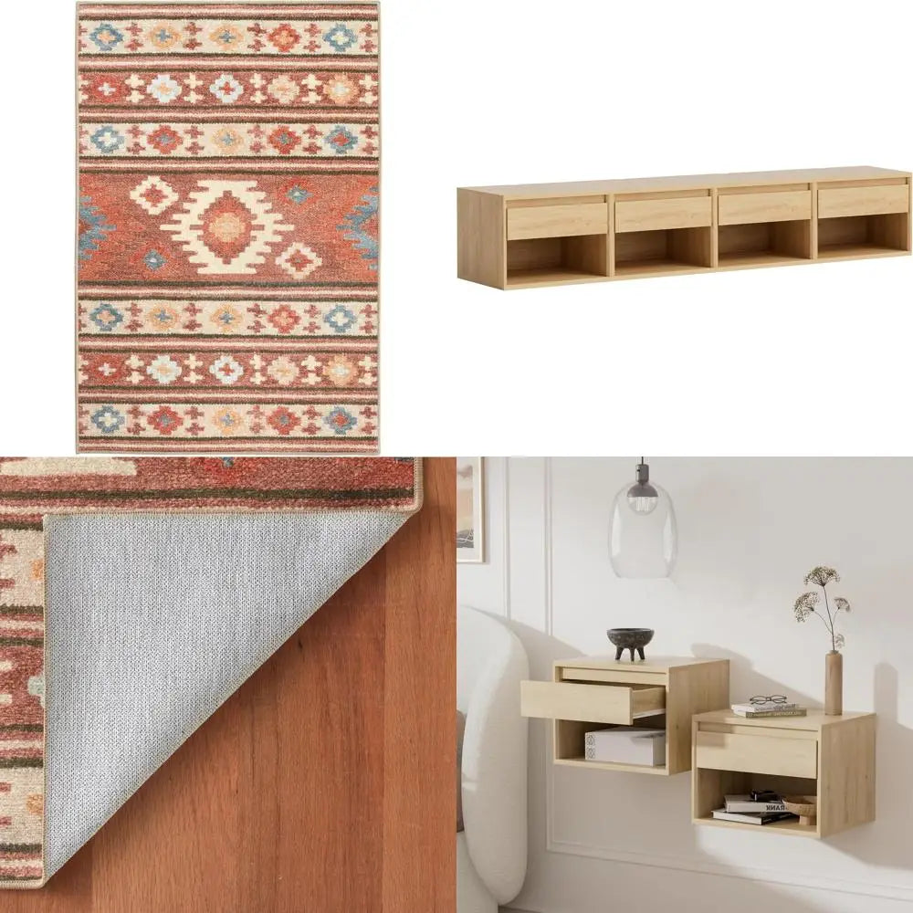 4x6 Washable Southwestern Design