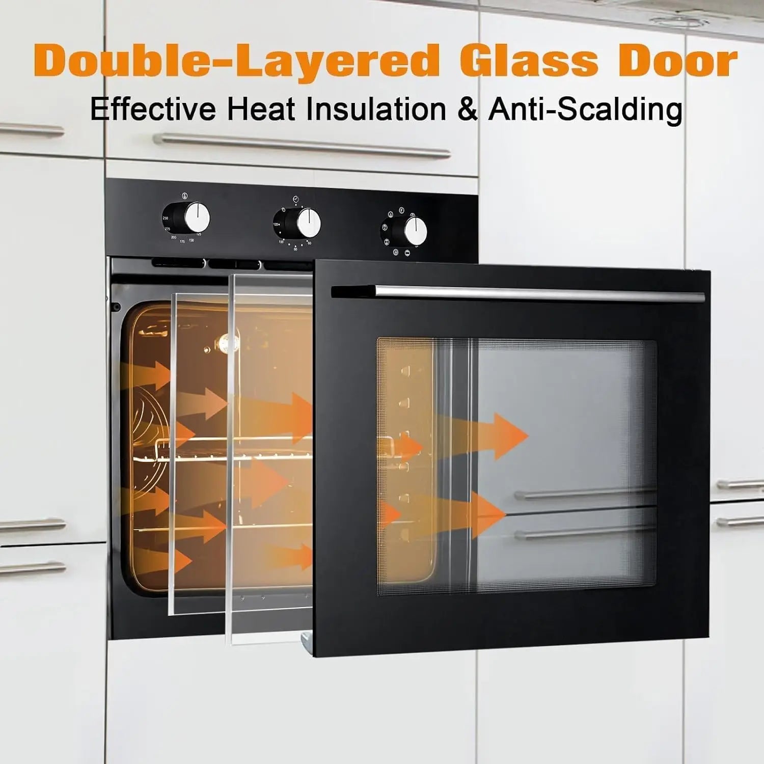 24' Electric Wall Oven, 8 Cooking Functions, Convection,