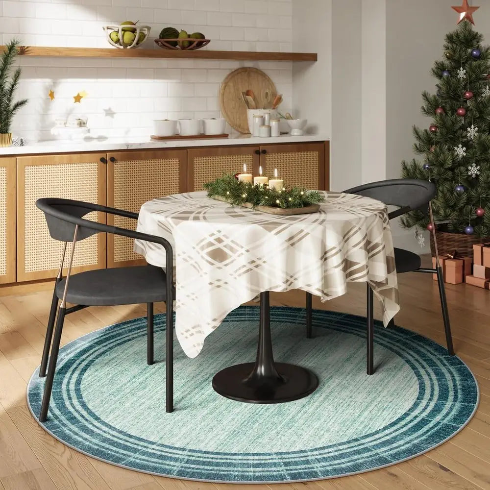 6' Circle Ultra Thin Washable Soft Teal
