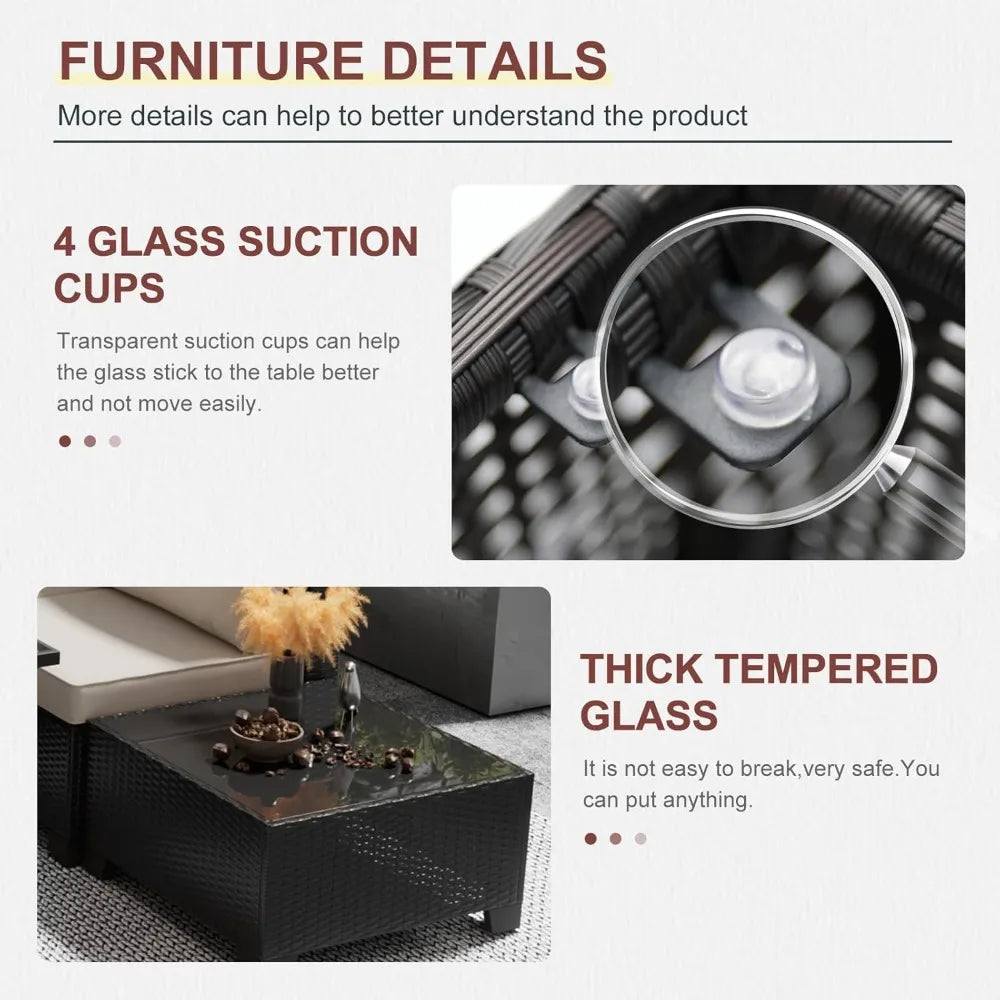 8-Piece Patio Set W/Fire Pit