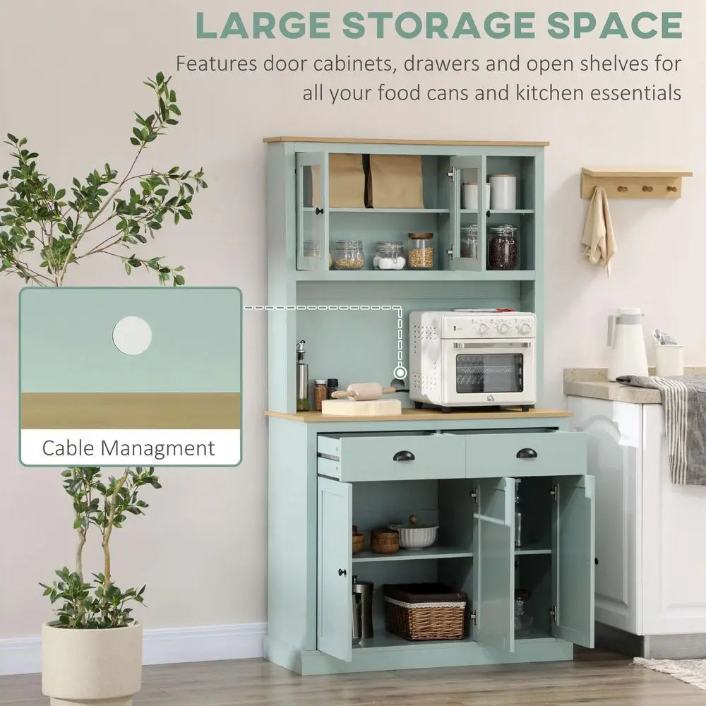 Kitchen Pantry Storage, MW Stand, 71 Open Countertop