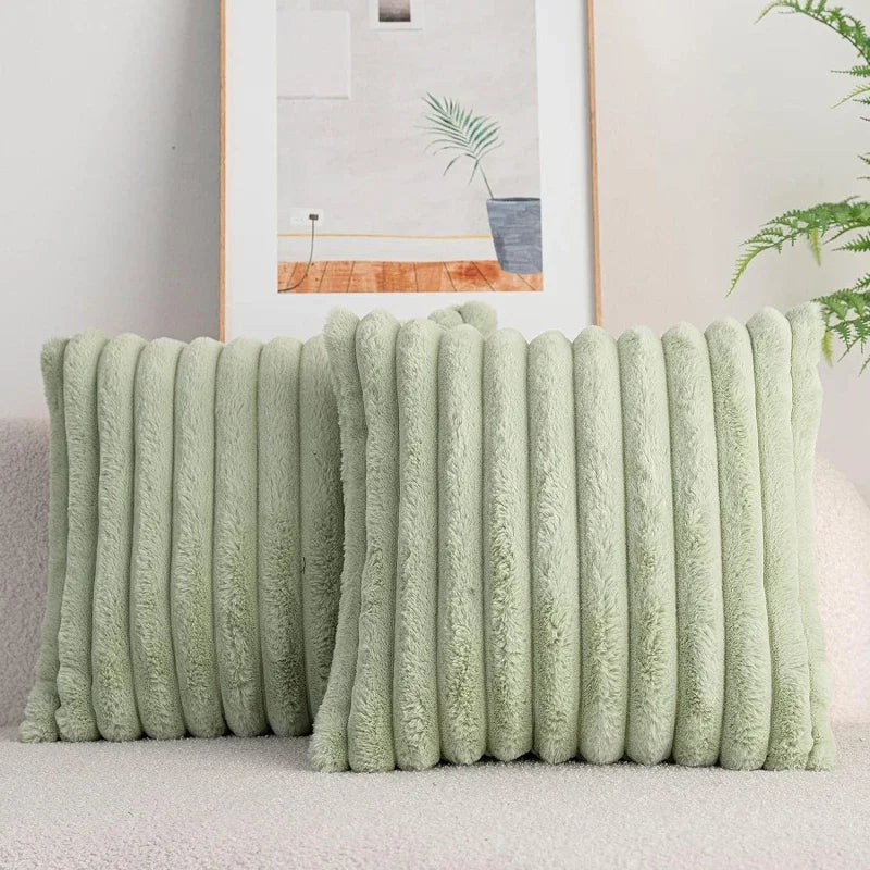 Faux Rabbit Fur Cushion Cover
