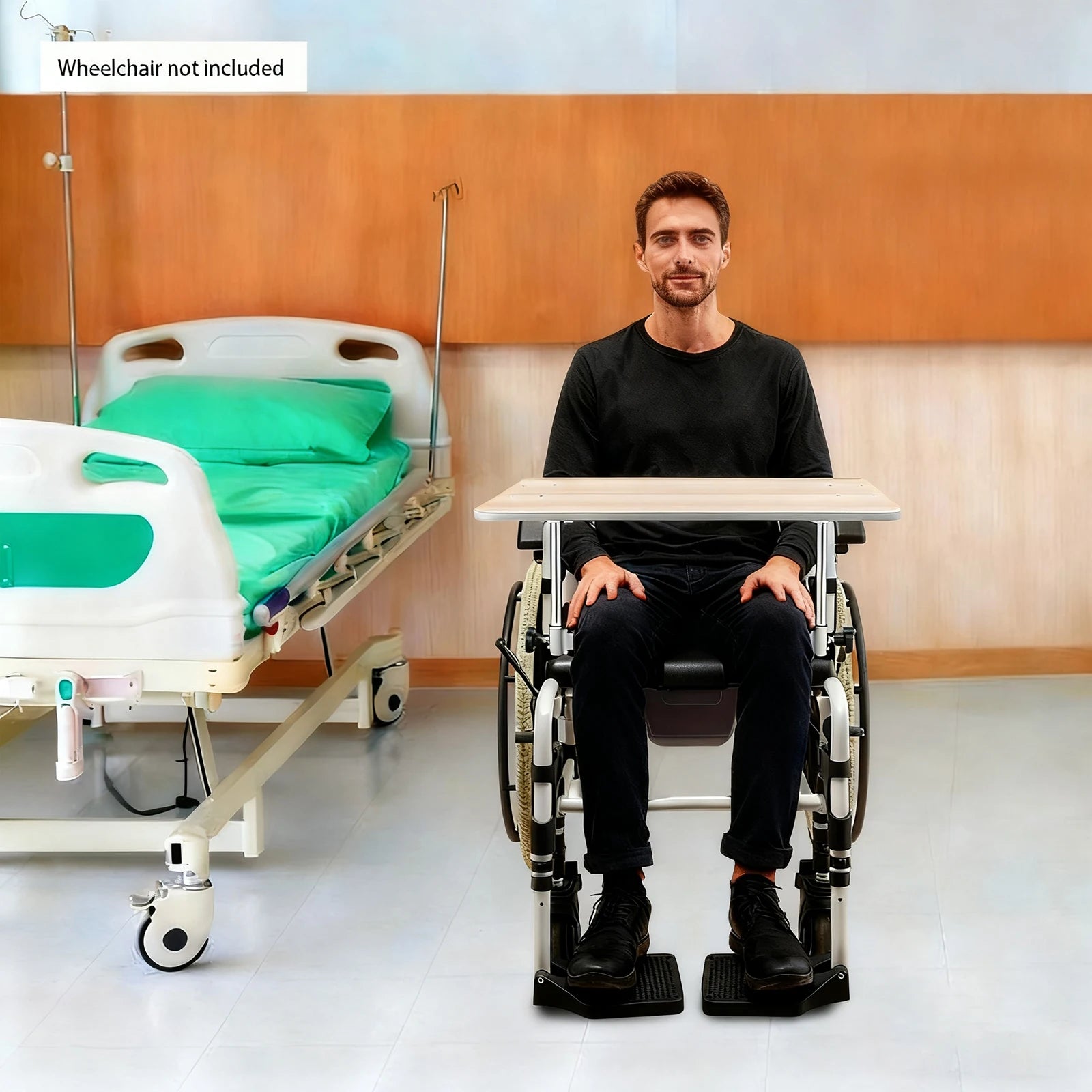 Portable Wooden Wheelchair Tray Table