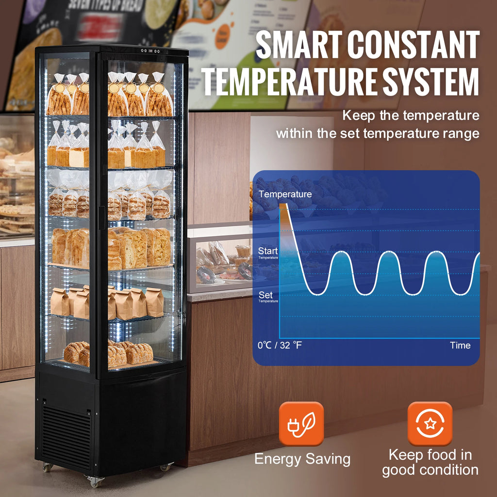 4.2 CF/115L Refrigerated Pastry Display Case Countertop