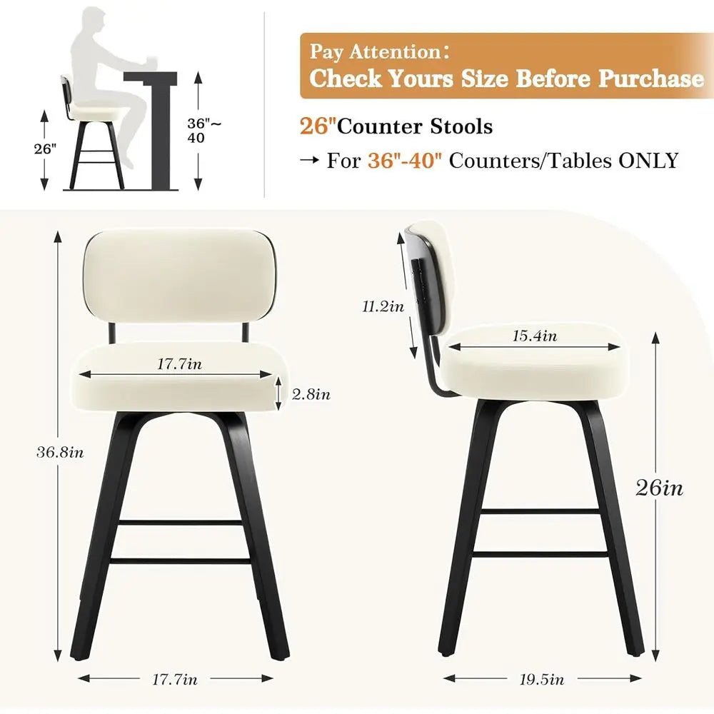 Set of 4 Swivel Counter Height