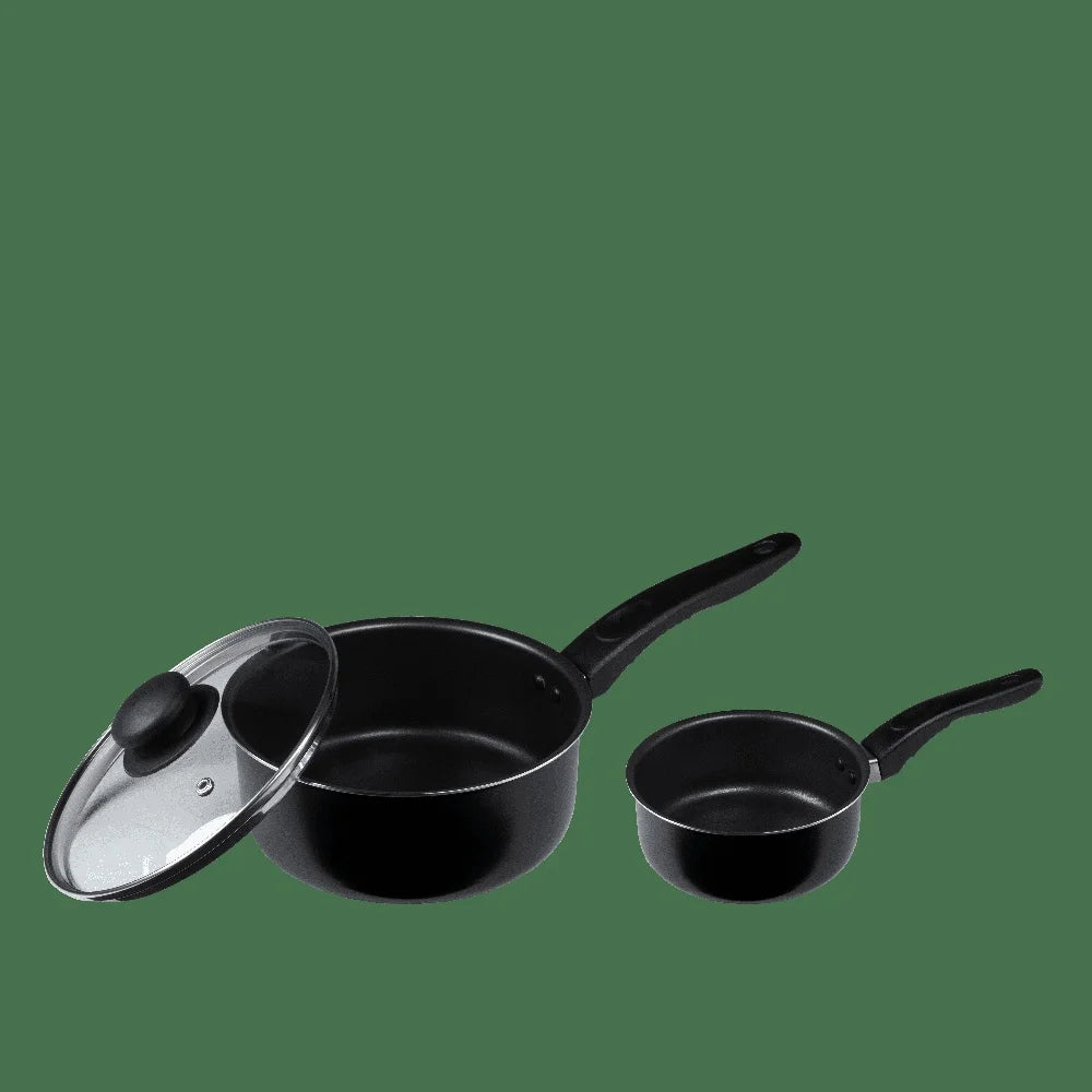 3 Pcs Non-Stick Sauce-Pans 1Qt 2Qt Pots