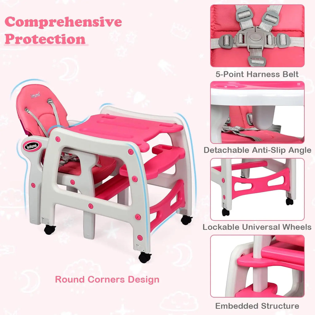 5-in-1 Convertible Baby High Chair