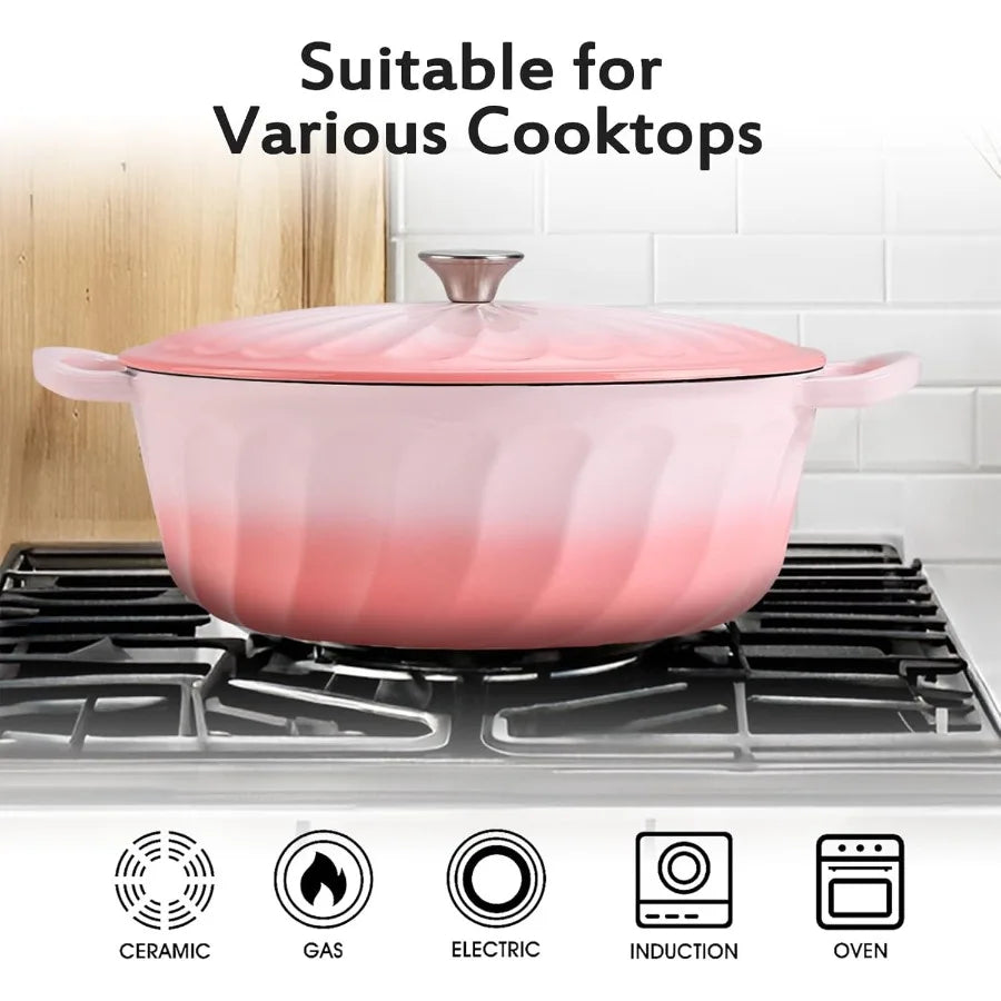 7 QT Enameled Cast Iron Dutch Oven