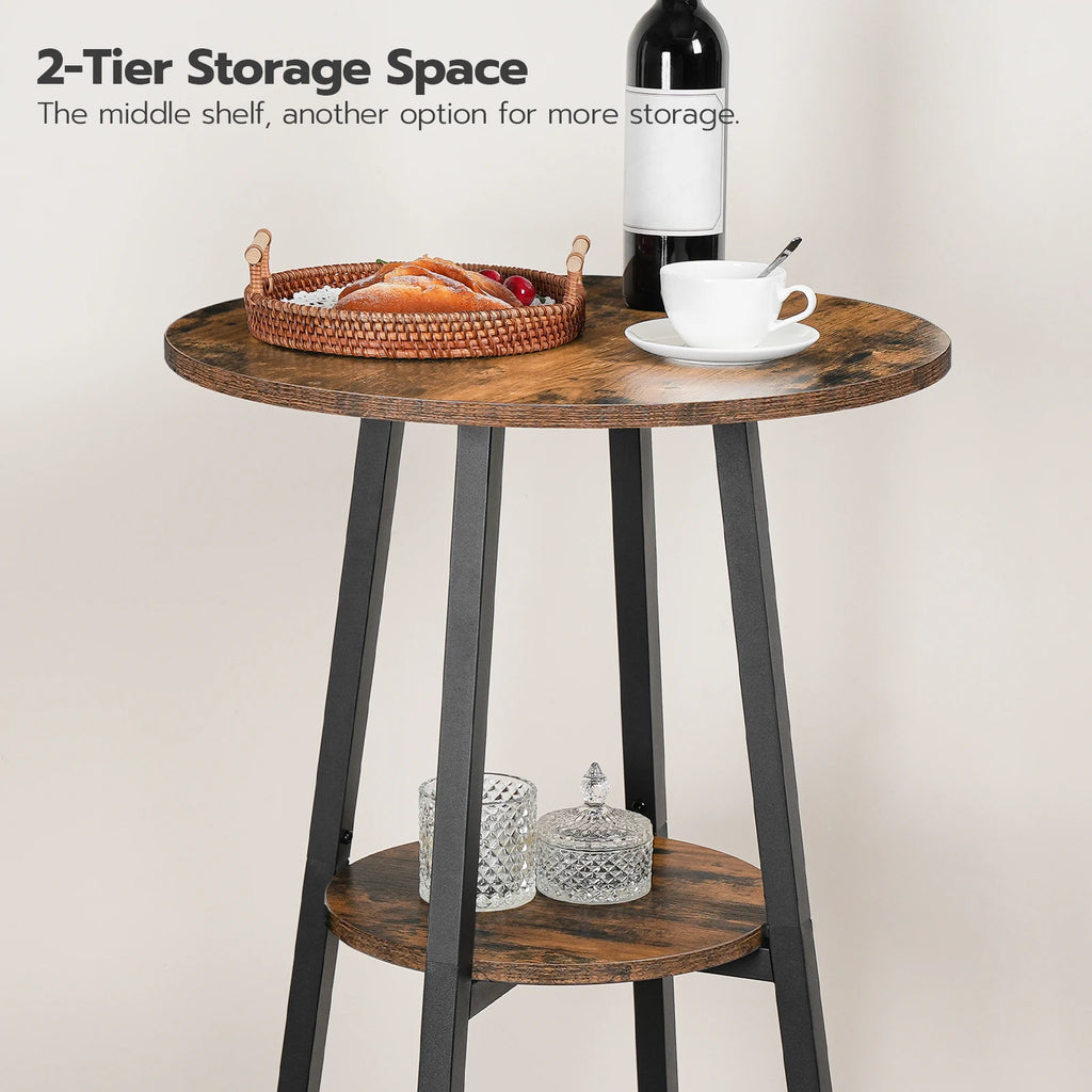 2-Tier Bistro Table w/ Storage 37.4"