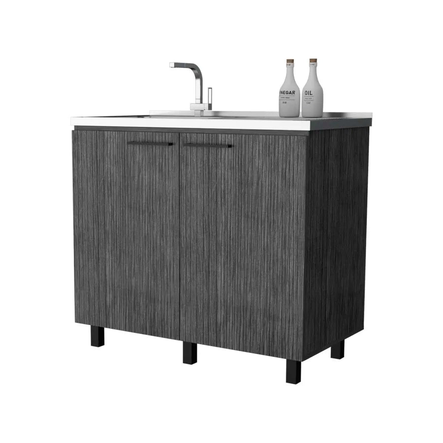 FURNITURE 2 Utility Sink and Cabinet Stainless Countertop