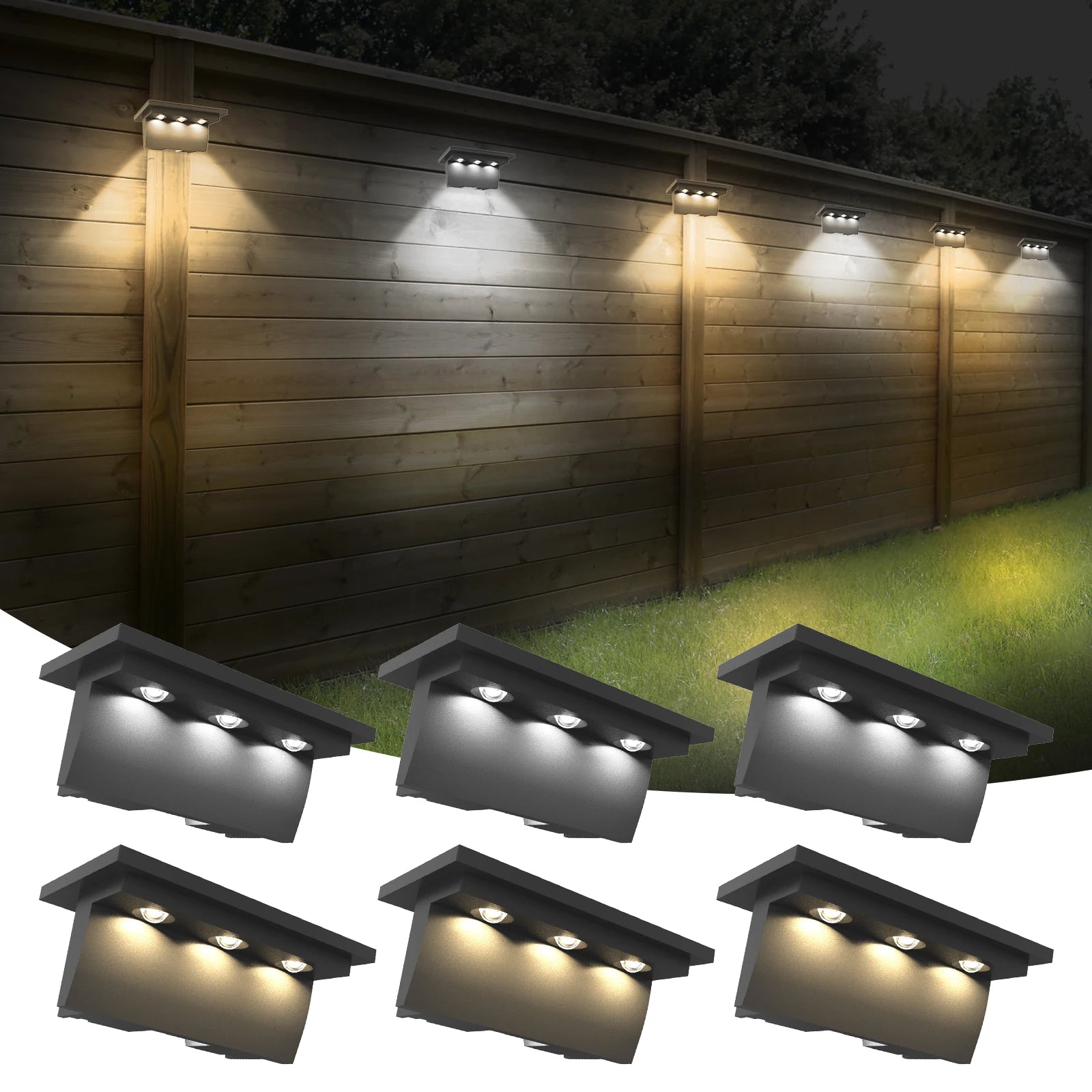 2/4 3000K and 6000K LED Solar