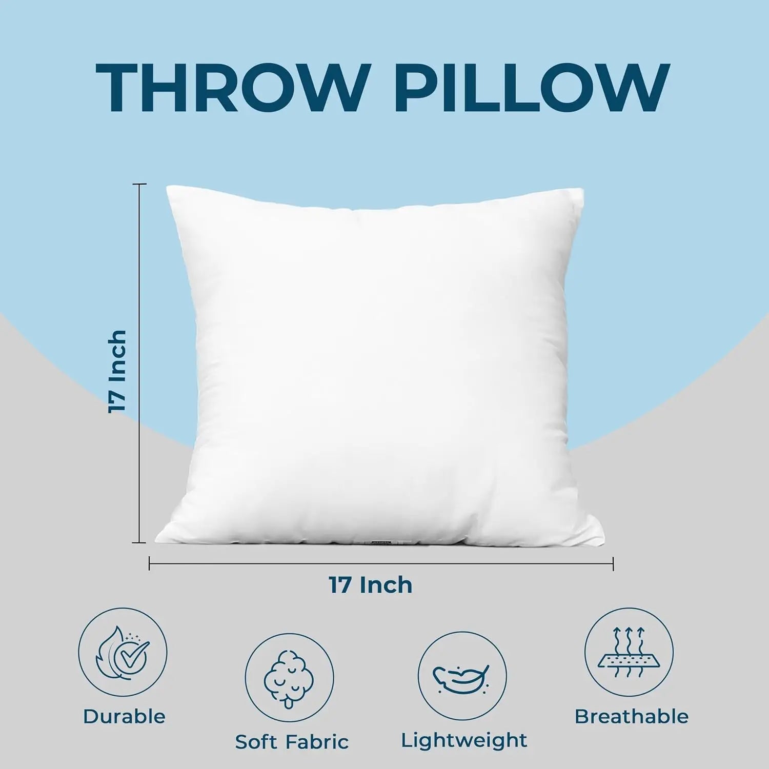 4 White Decorative Throw Pillows