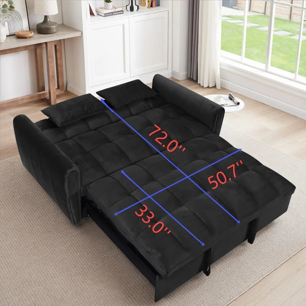 65-inch Velvet Sleeper/Sofa