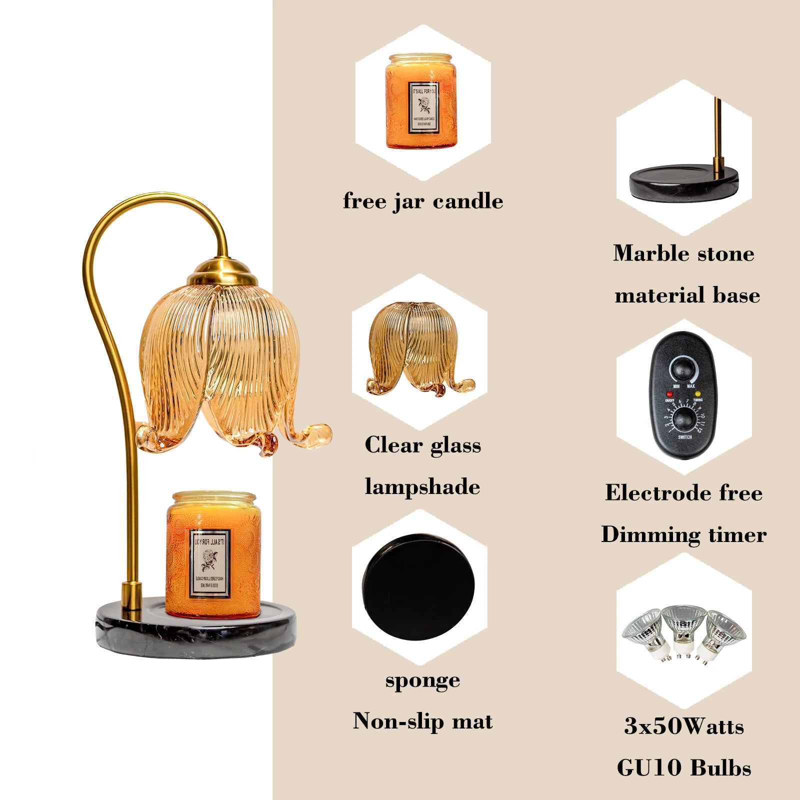 French Tulip Flower Candle Warmer