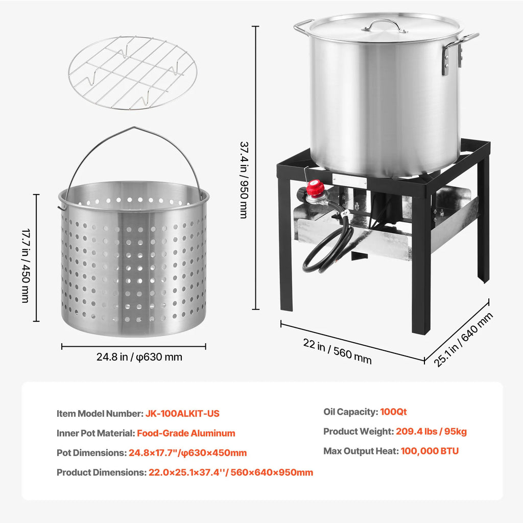 60/80/100Qt Seafood Boiling Kit, Strainer
