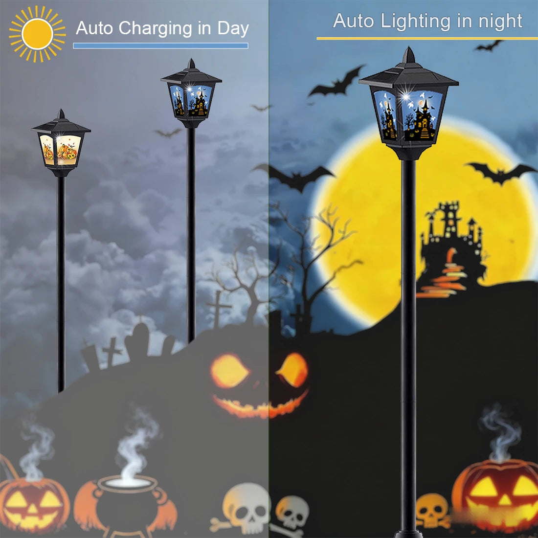 2 40" Christmas Mini Solar Lamps