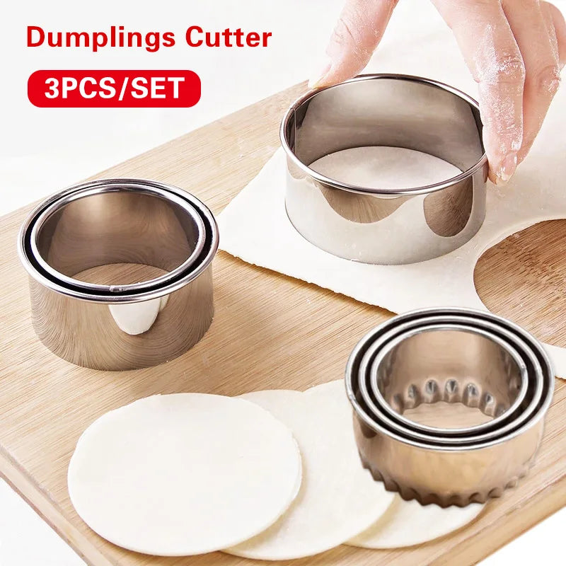 3Pcs Stainless Dough Cutter Molds