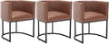 3 Faux Leather Barrel Back padded