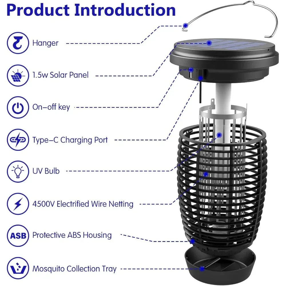 Solar Bug Zapper Lamp