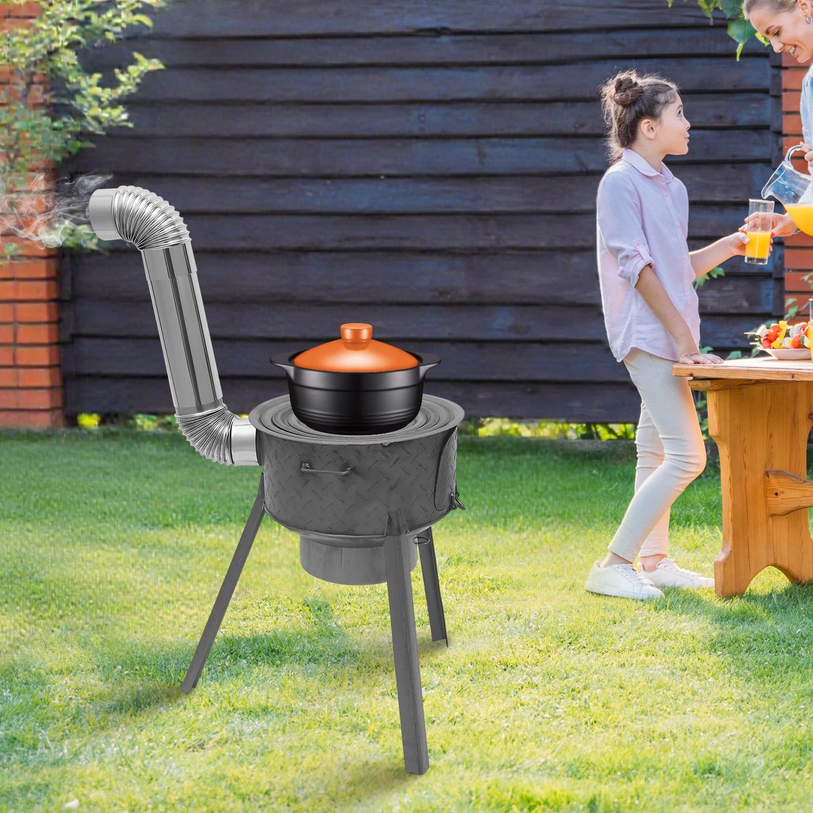 Indoor/Outdoor Multifunction Wood Burning Stove