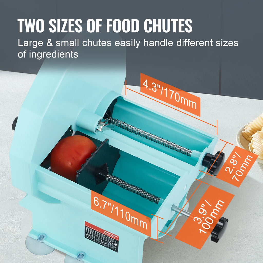 Commercial Manual Vegetable Fruit Slicer 0-0.5"/0-12mm Adjustable