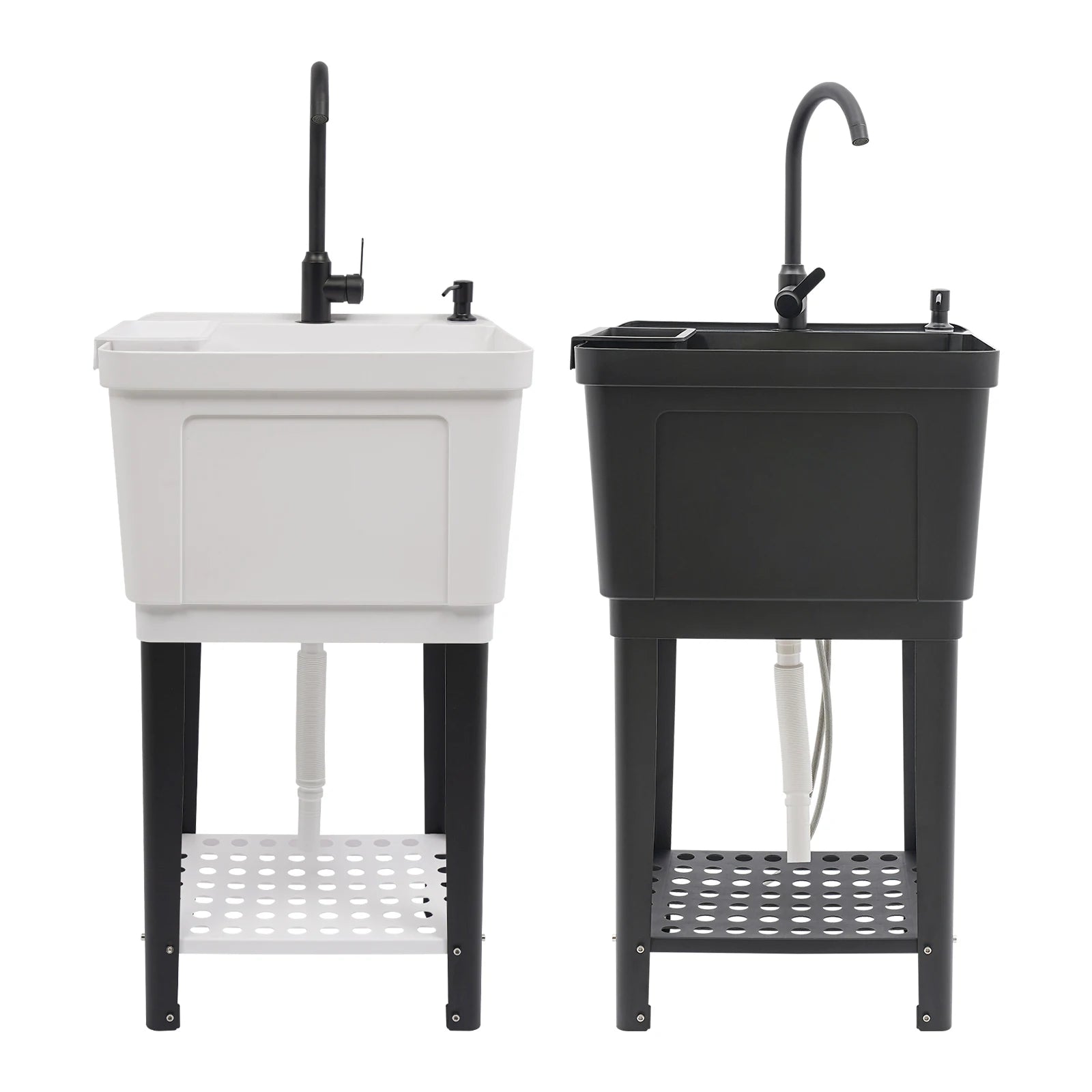 Freestanding Laundry Sink w/Soap Dispenser