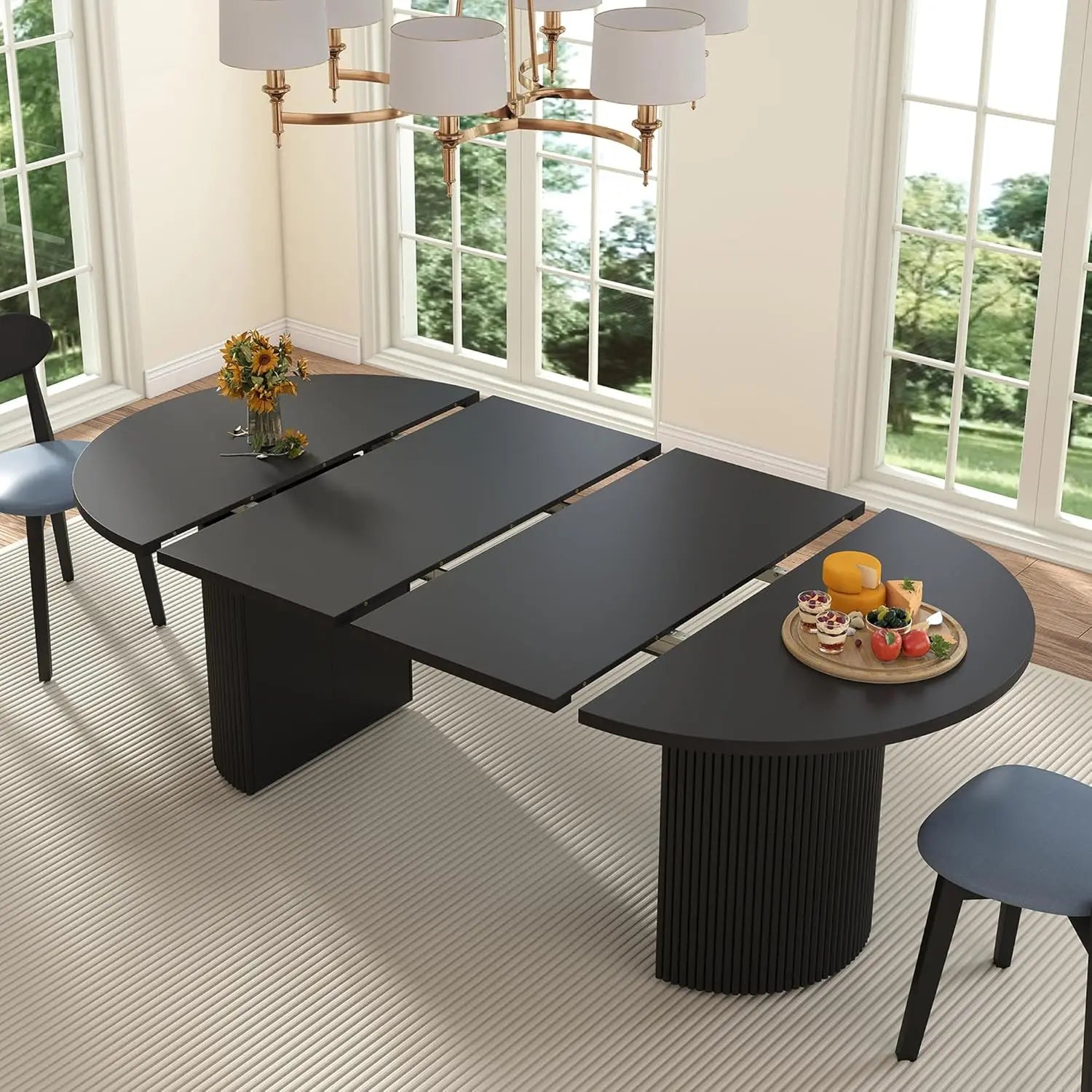 41-78" Extendable for4-8 Round/oval Fluted base