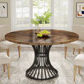 47" Round for 4 Farmhouse Wooden Texture