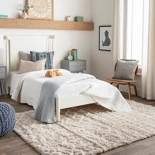 6'7"x9'6" Moroccan Shag Beige
