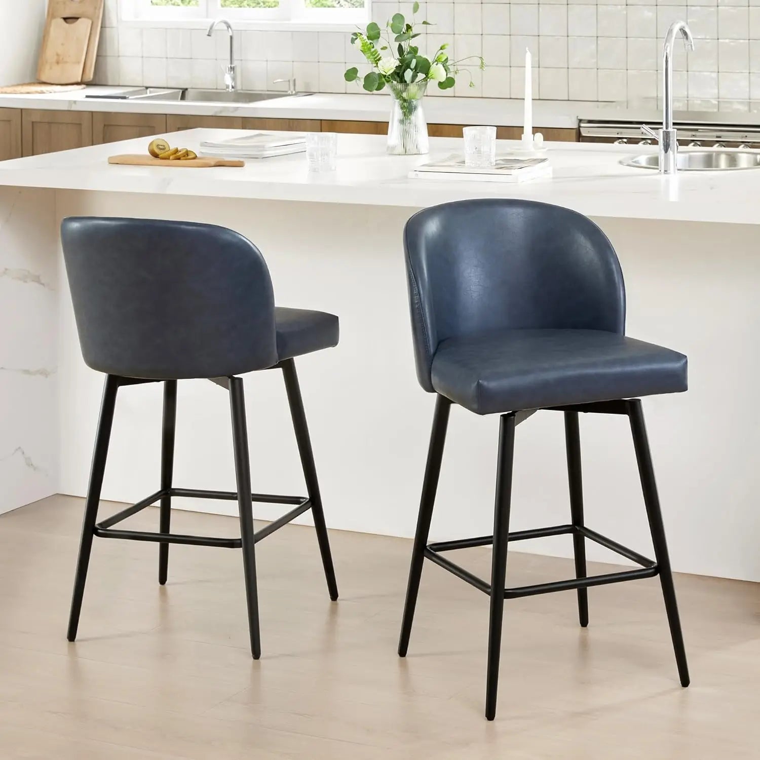2 Modern Counter Height Bar Stools