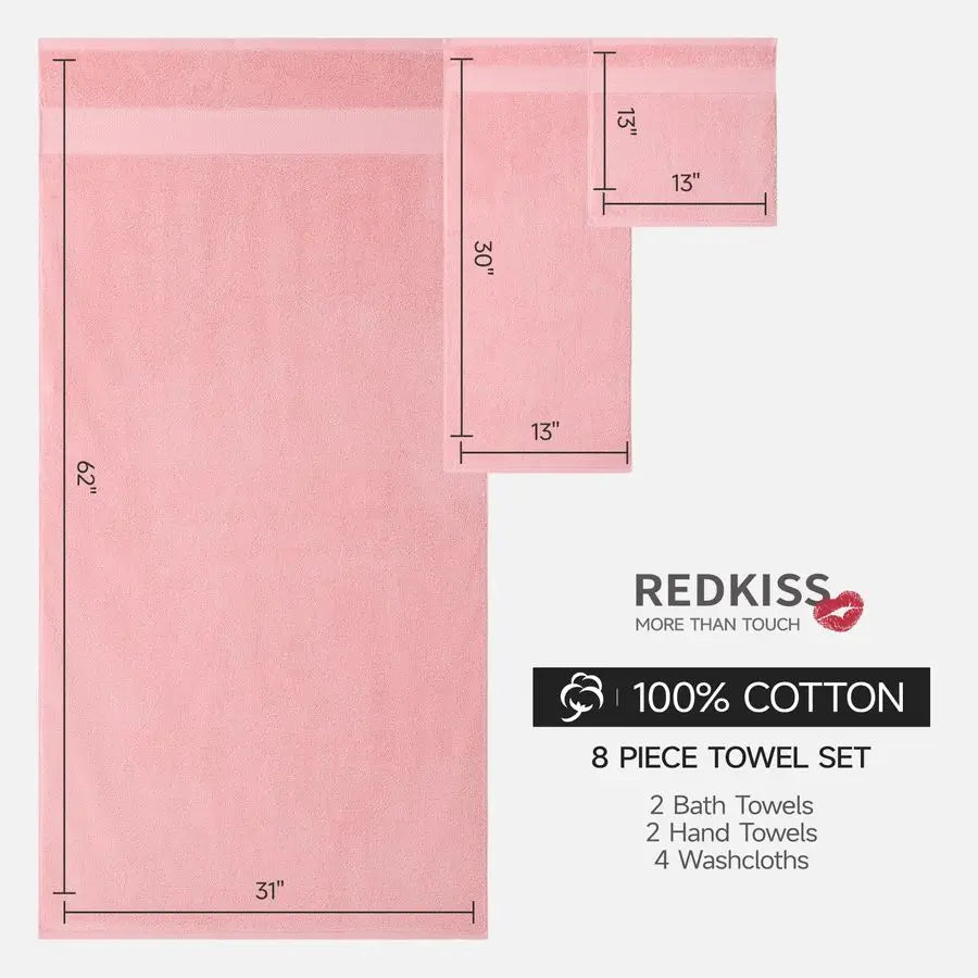 Pink Towel Set Luxury Bath Towels