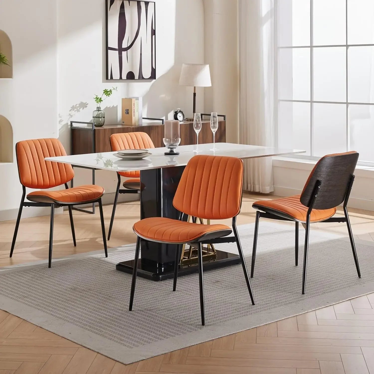 4 MCM Upholstered PU Leather