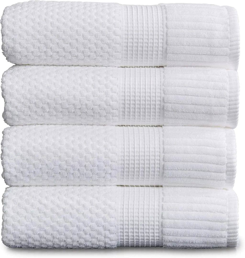 100% Cotton Bath Towel Set of 4- 30"x52"