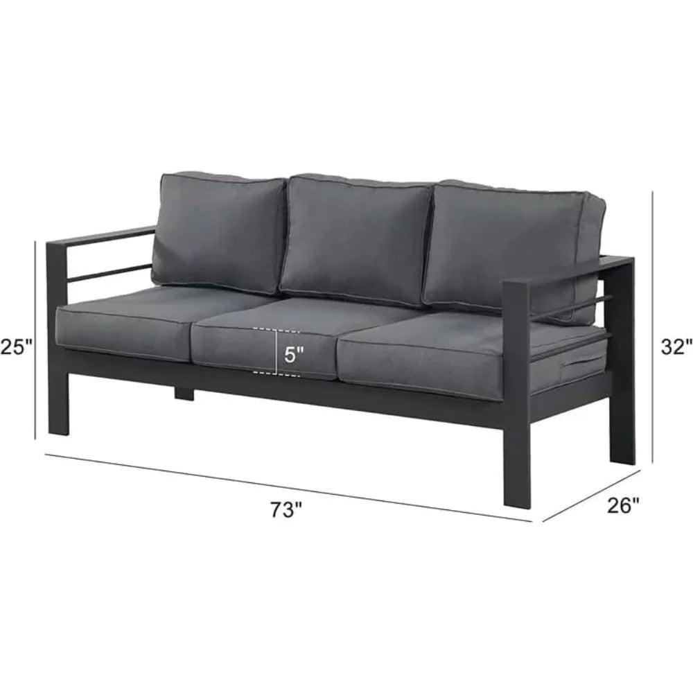 All-Weather Aluminum Patio Sofa
