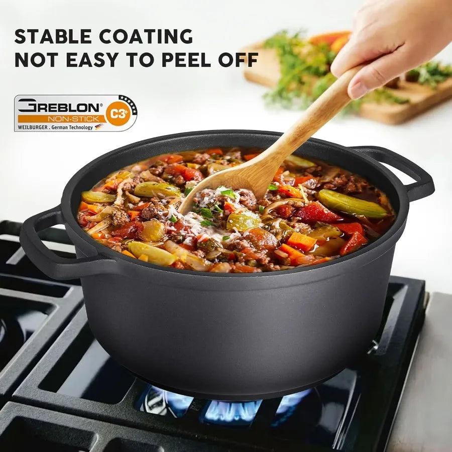 Nonstick 5 QT Lightweight Cast Aluminum
