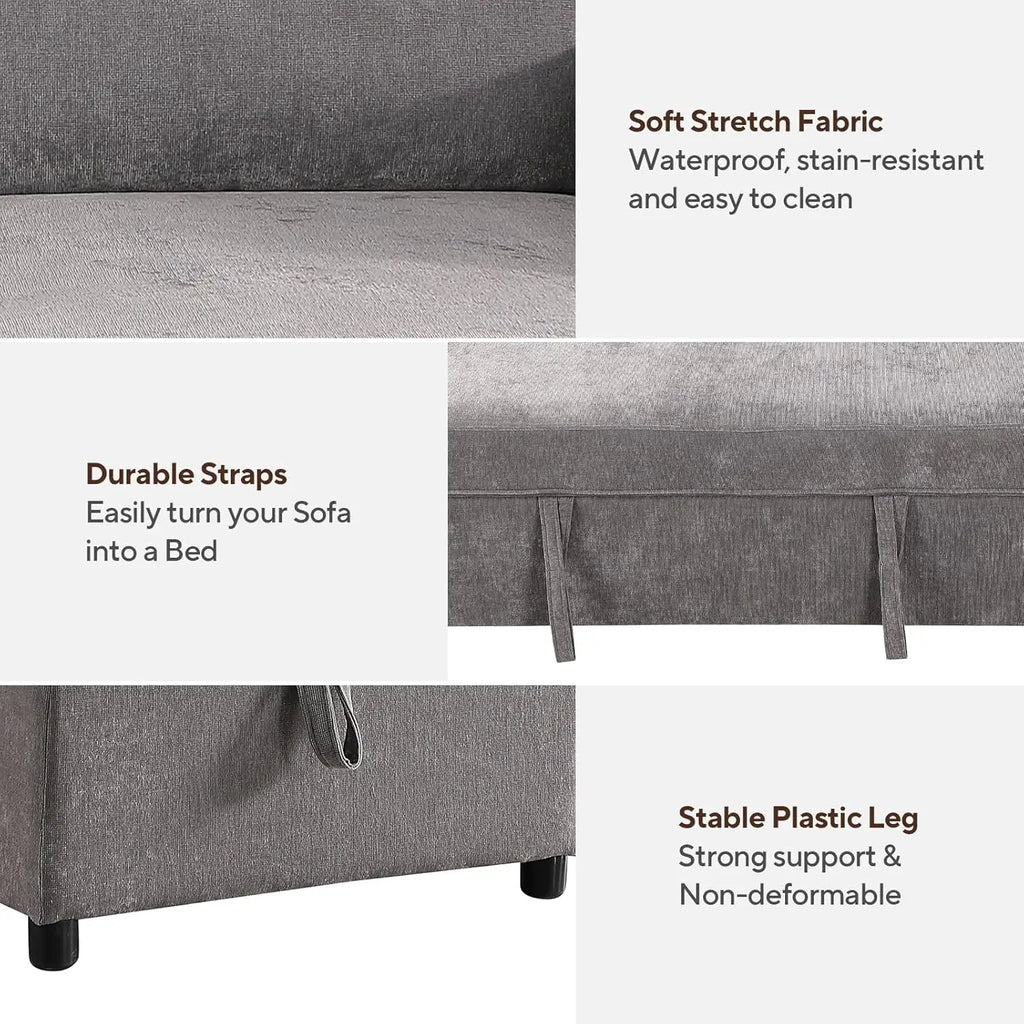 89" Sofa Bed Chenille Modern