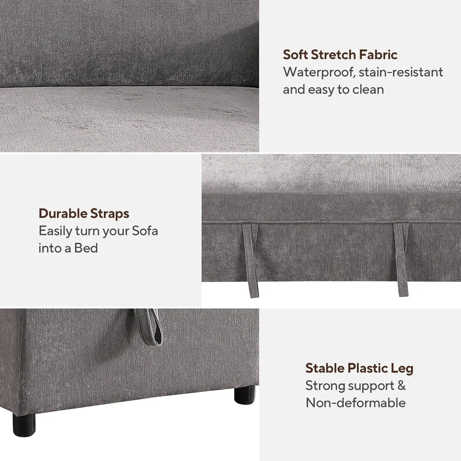 89" Sofa Bed Chenille Modern