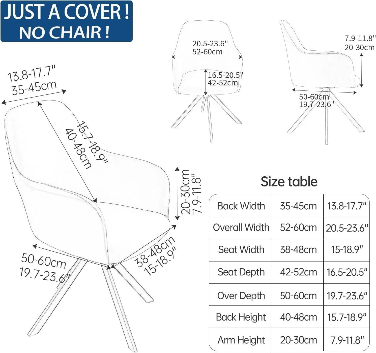 Swivel Armchair Cover Stretch