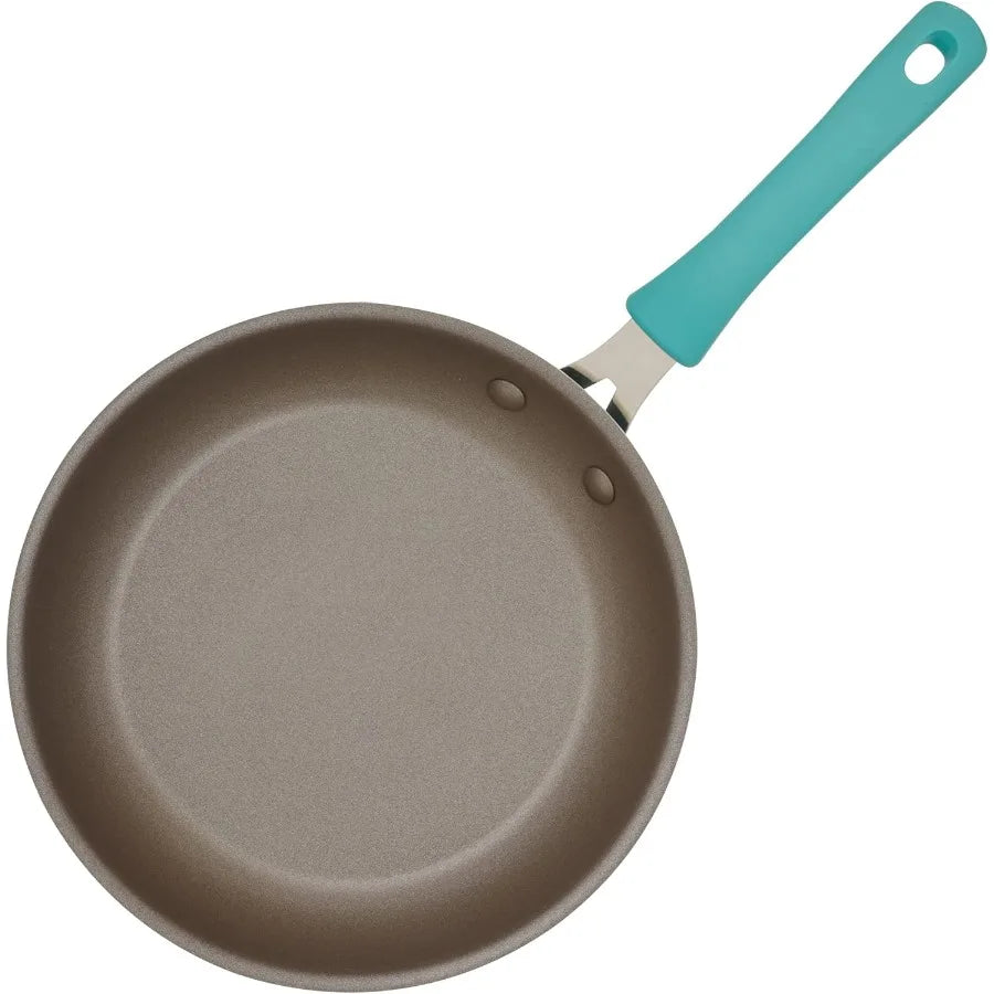 Nonstick Cookware Pots and Pan Set 10 Pcs Agave Blue