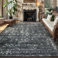 9x12 Soft Distressed Black Boho