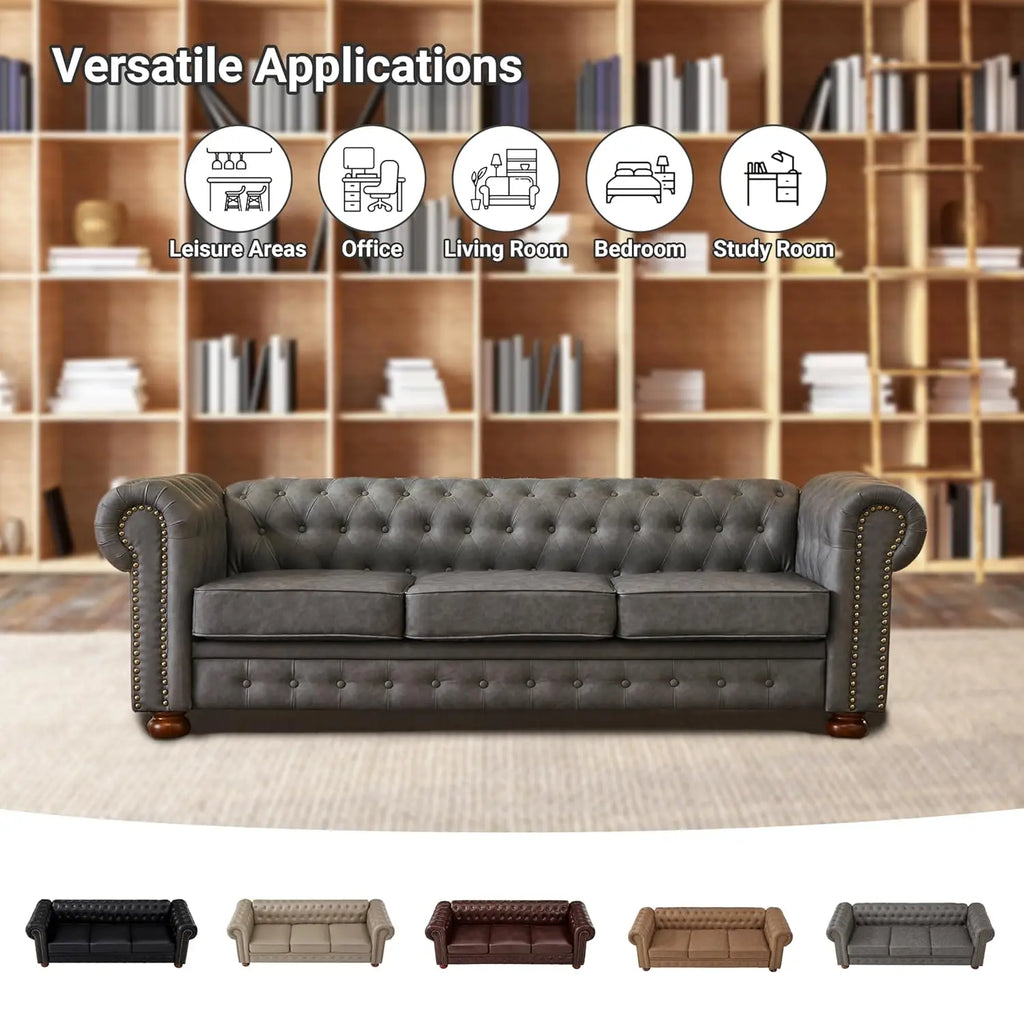 89" Sofa Mid Century Modern Couch