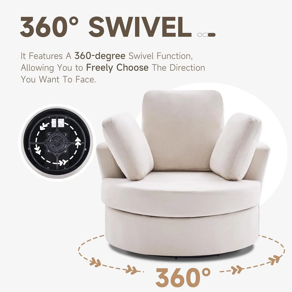 39' Swivel Accent Chair